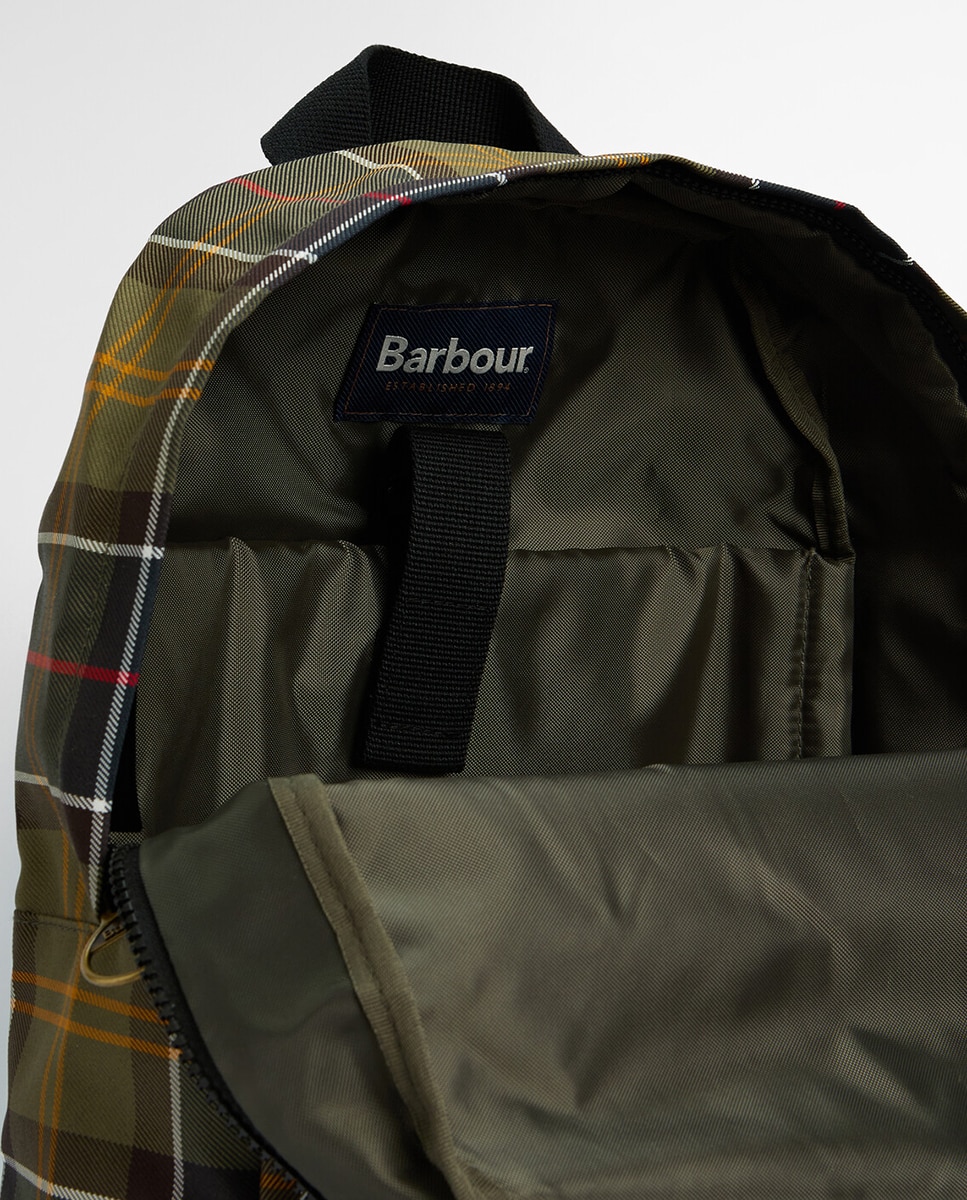 Mochila de tela tartan con cremallera - Barbour - Verde Verde-6