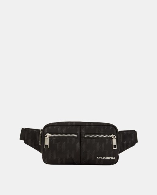 Imagem 0 de Bolsa de Cintura de Nylon com Monograma em Tom a Condizer