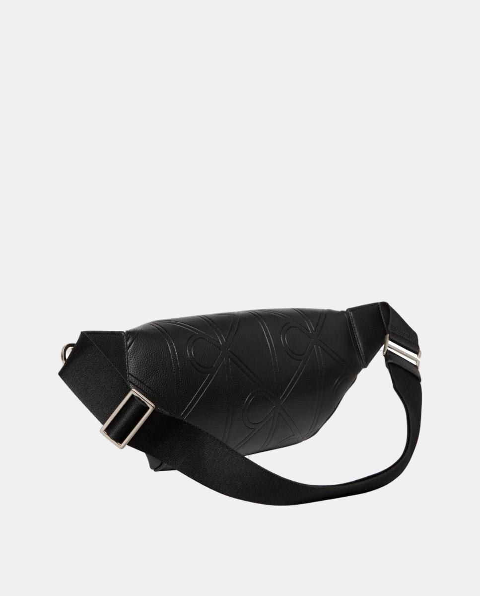 Bolsa de Cintura com Estampado de Monograma a Condizer Preto-3