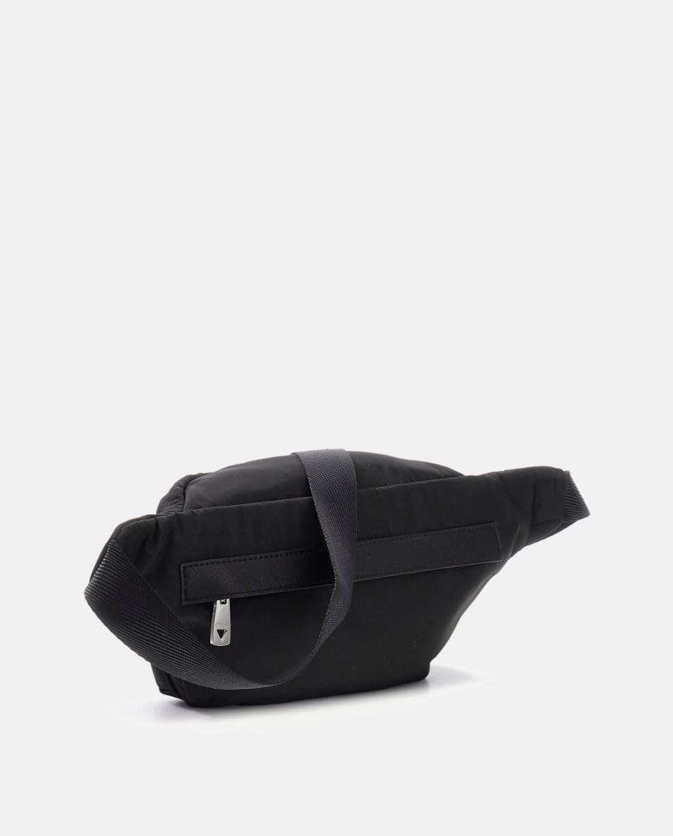 Bolsa de Cintura de Formato Horizontal com Compartimento à Frente Preto-2