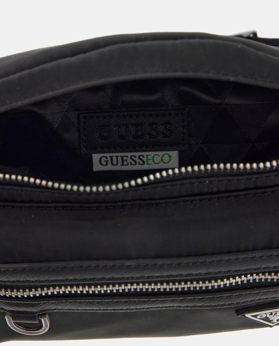 Bolsa de Cintura de Formato Horizontal com Compartimento à Frente Preto-3