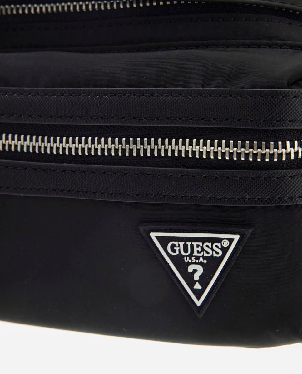 Bolsa de Cintura de Formato Horizontal com Compartimento à Frente Preto-4