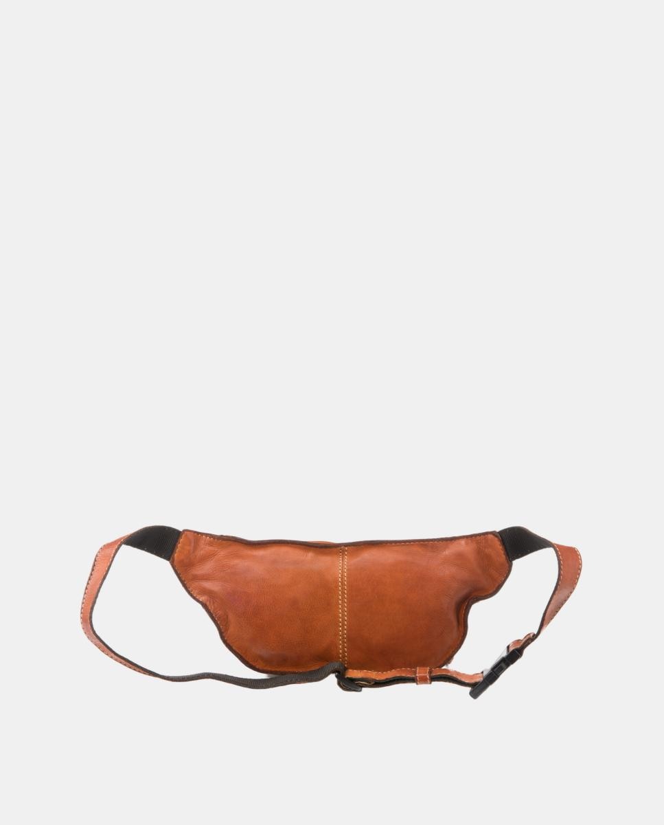 Riñonera piel lavada de hombre - Privata - Marrón claro Marrón claro-2