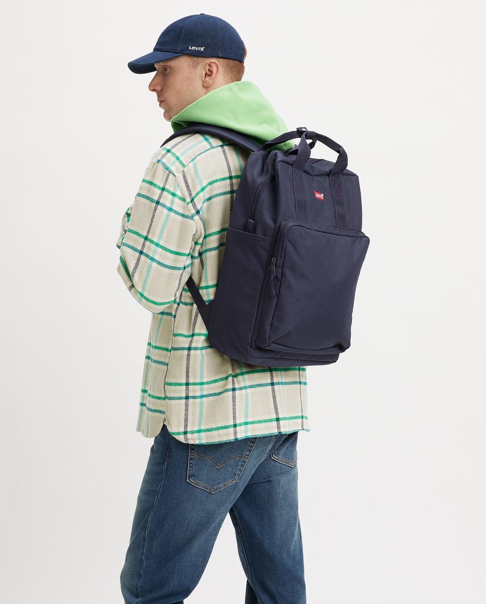 Mochila Grande com Fecho de Correr - Azul-Marinho Azul-marinho-2