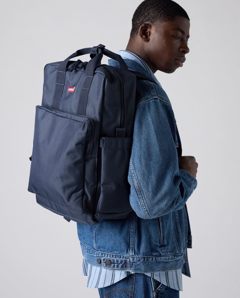 Mochila Grande com Fecho de Correr - Azul-Marinho Azul-marinho-6