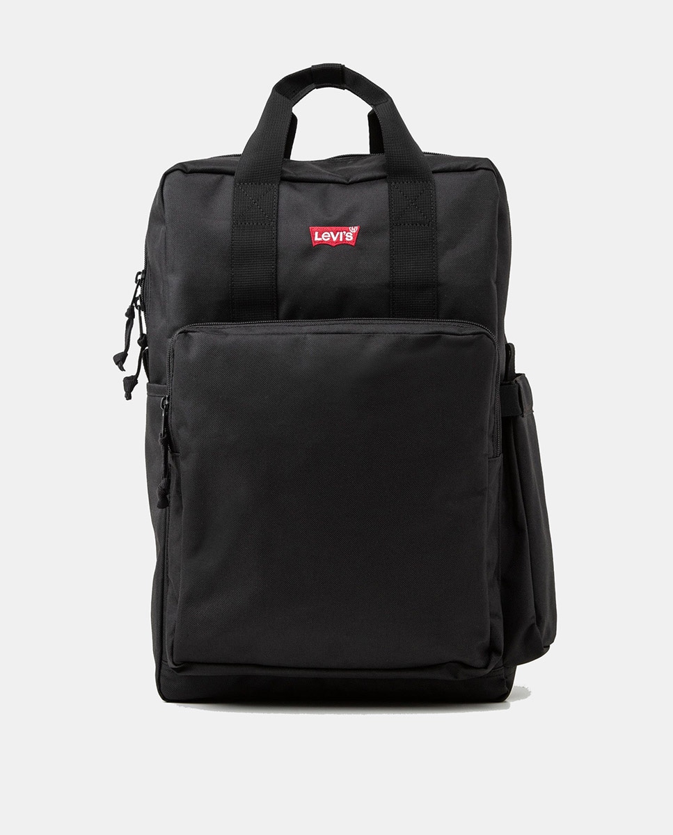 Mochila Grande com Fecho de Correr - Preto Preto-1