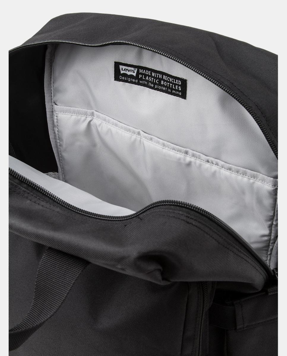 Mochila Grande com Fecho de Correr - Preto Preto-3