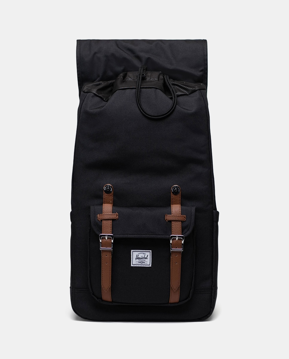 Mochila Little America com Aba e Espaço para Portátil - Preto Preto-4