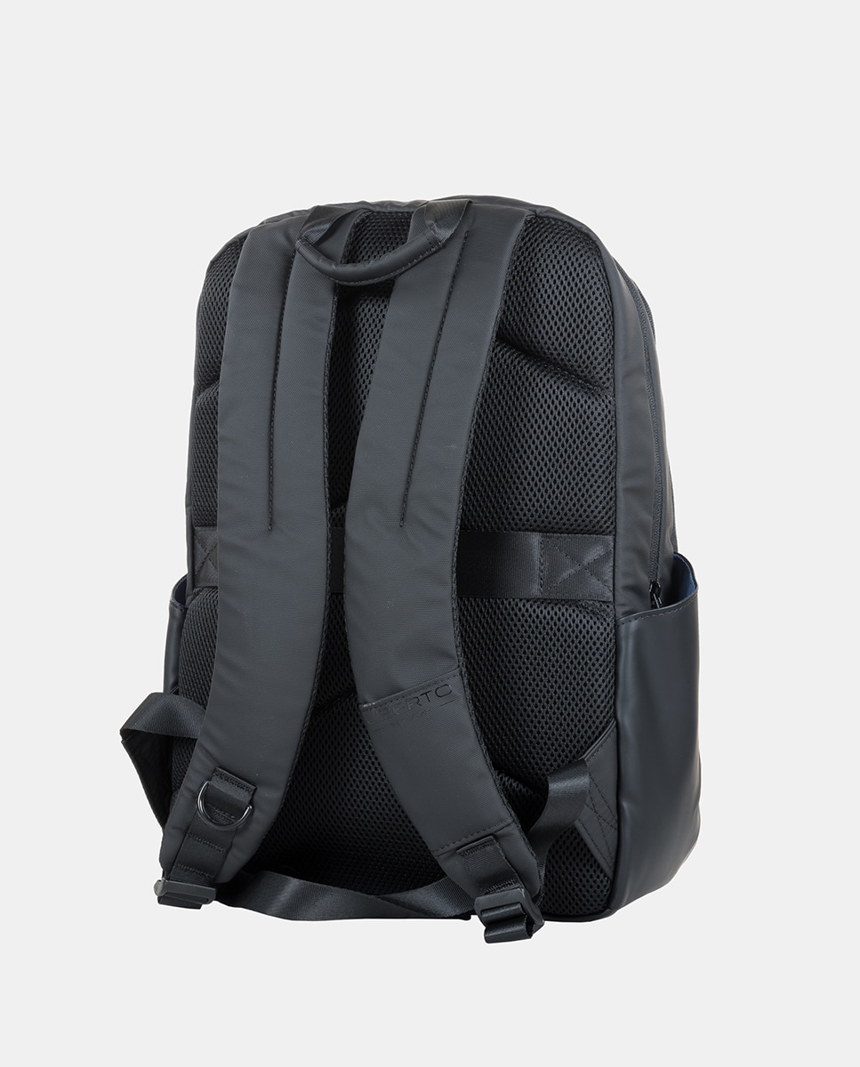 Mochila com Bolso Central Preto-3