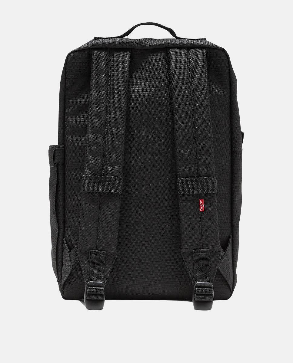 Mochila azul-marinho com fecho-éclair e espaço para portátil Preto-2