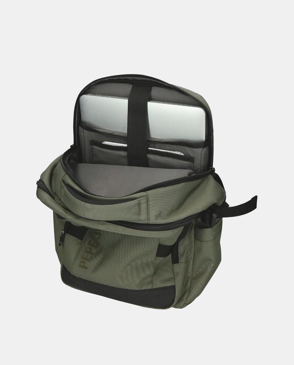 Mochila Porta-Computador de 15,6" Matlock de Dois Compartimentos Adaptável Caqui-4