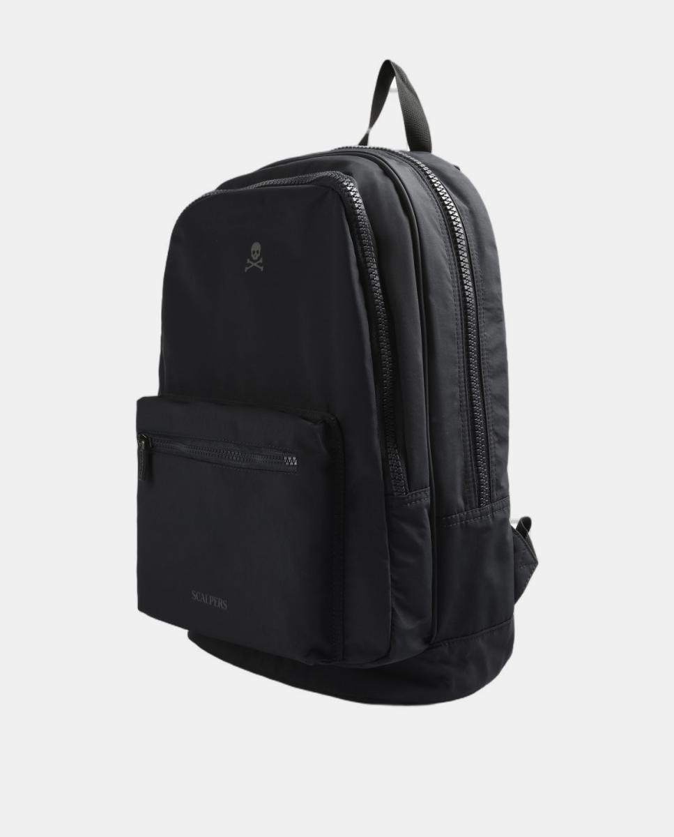 Mochila Básica com Caveira à Frente Preto-3