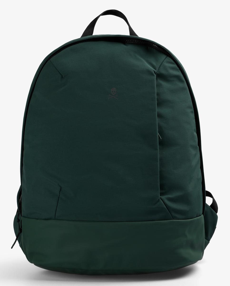 Mochila com Caveira à Frente Verde-escuro-1