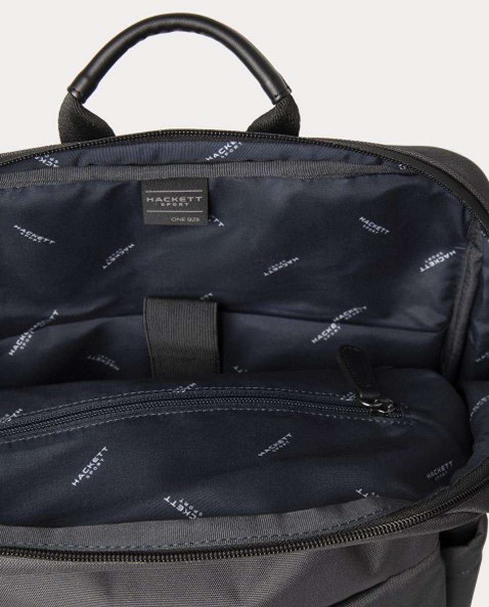 Mochila com Logótipo de Diamante e Bolsos Laterais Cinzento-4
