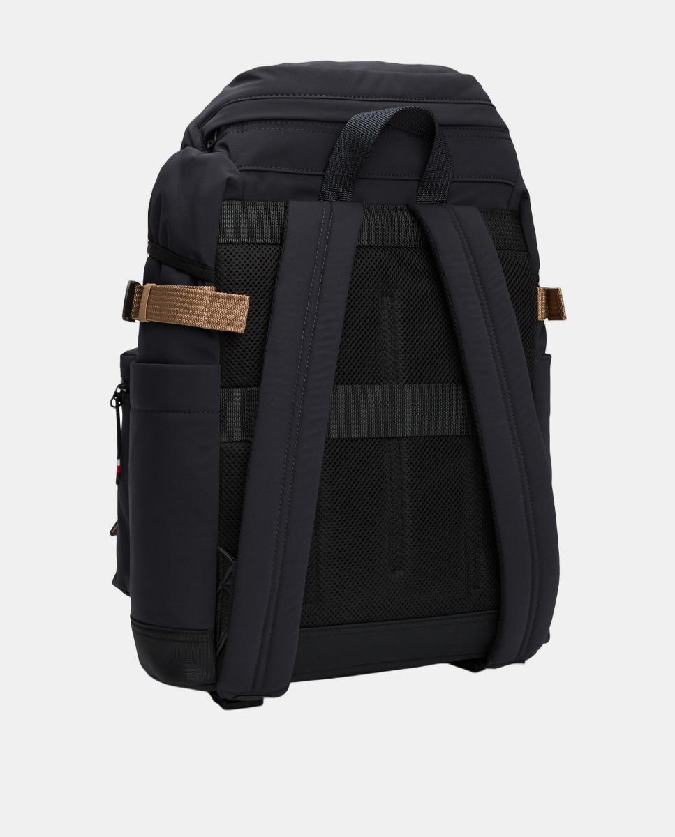 Mochila com Aba e Logótipo à Frente Azul-marinho-2