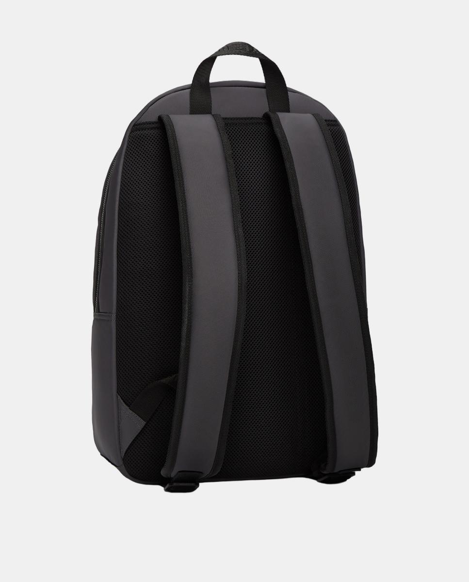 Mochila em Ecopele com Logótipo à Frente Cinzento-escuro-3