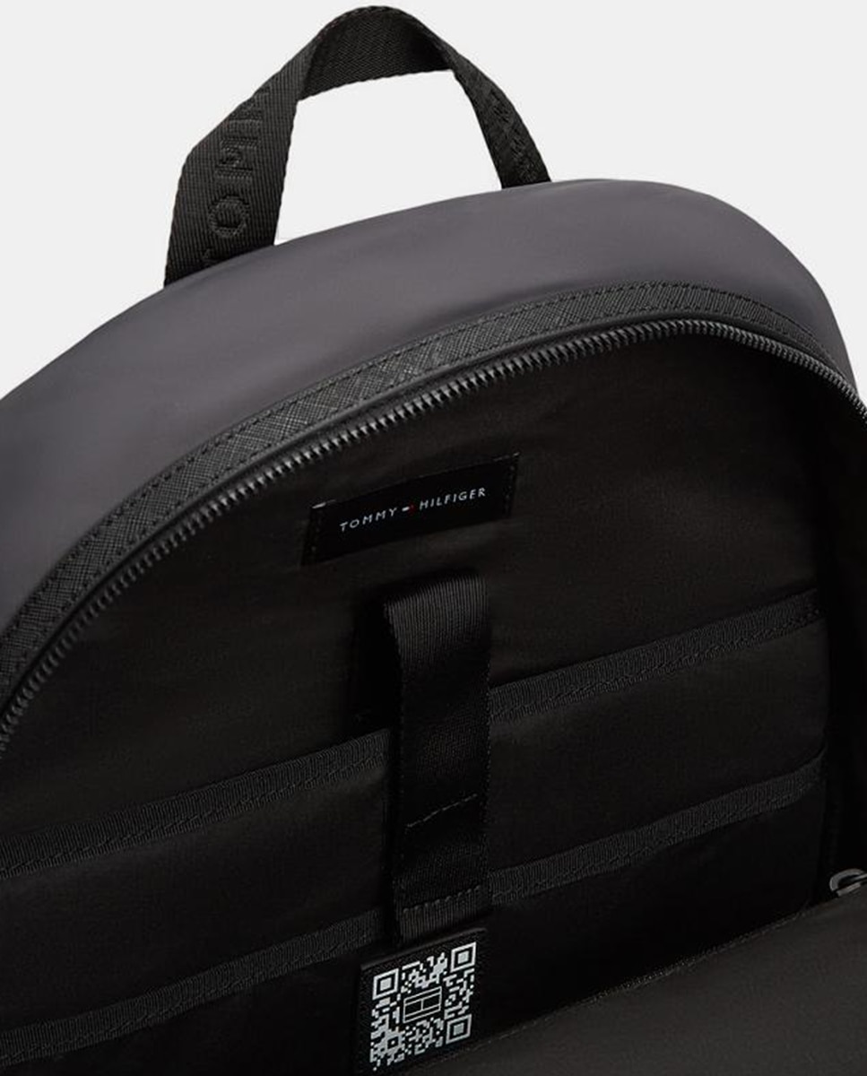 Mochila em Ecopele com Logótipo à Frente Cinzento-escuro-4