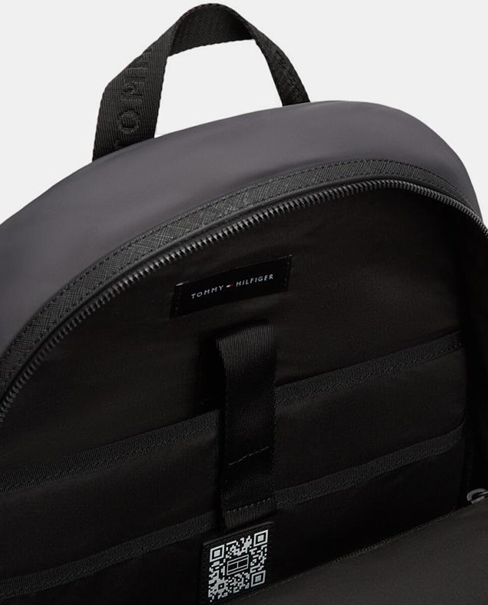 Mochila em Ecopele com Logótipo à Frente Cinzento-escuro-4