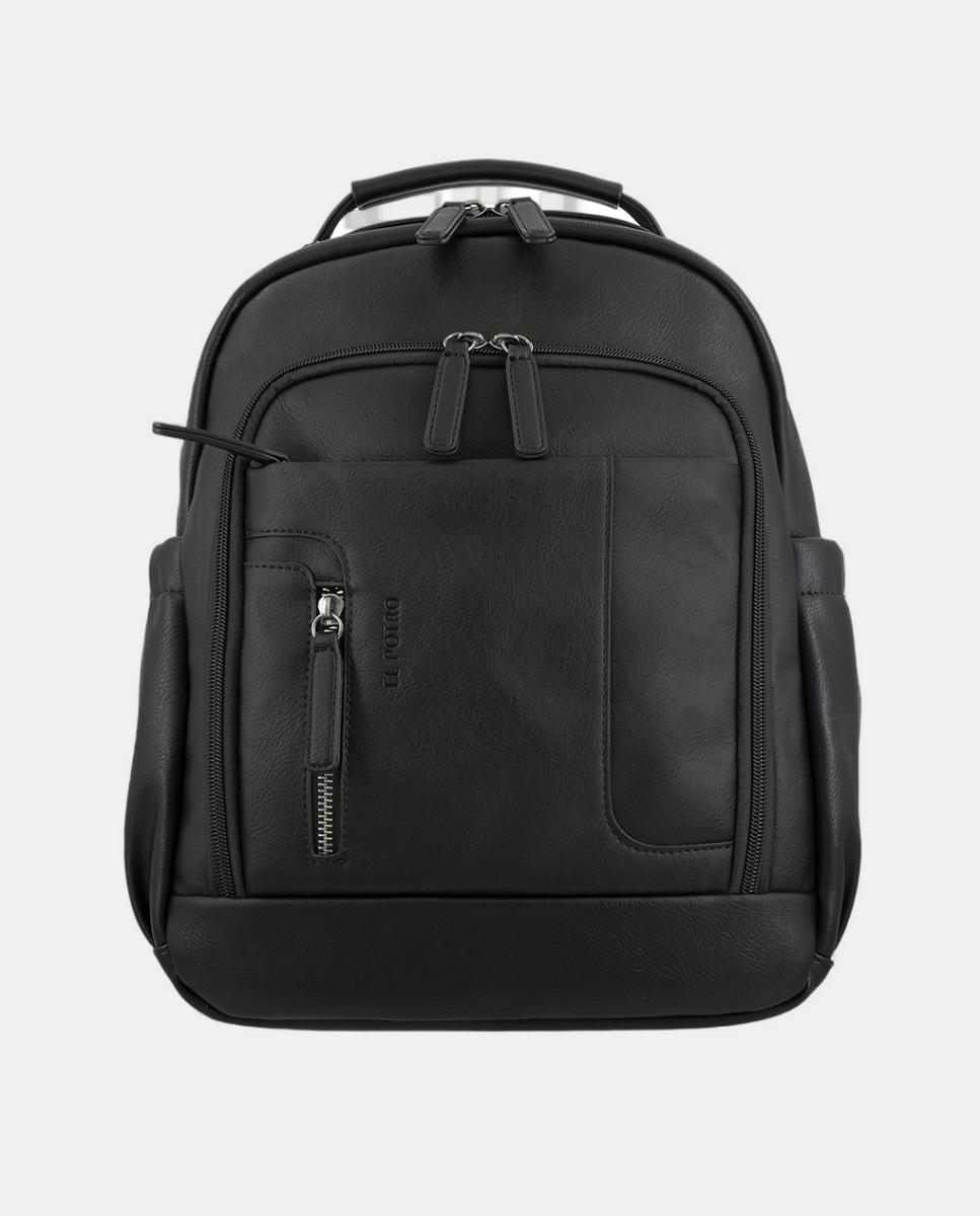 Mochila business de hombre. - El Potro - Negro Negro-1