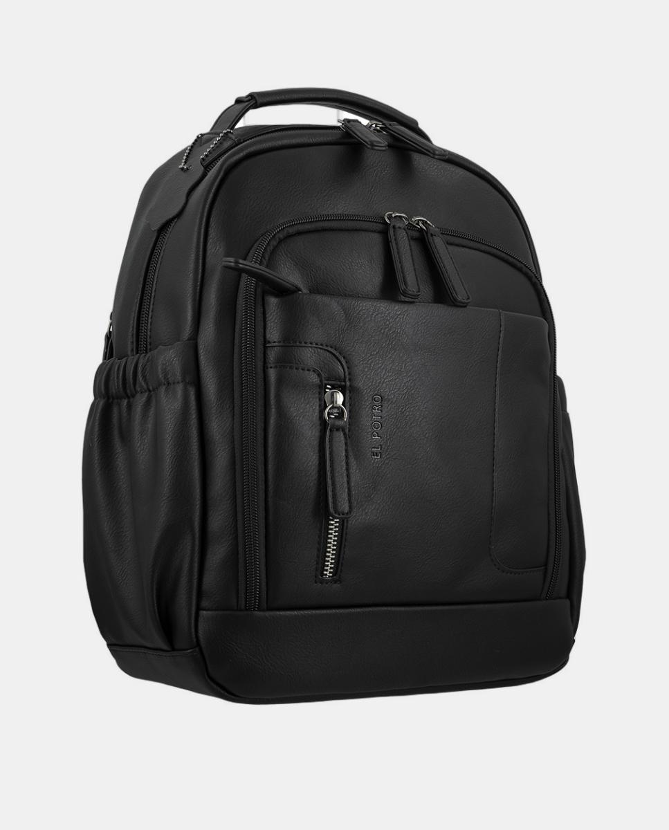 Mochila business de hombre. - El Potro - Negro Negro-2