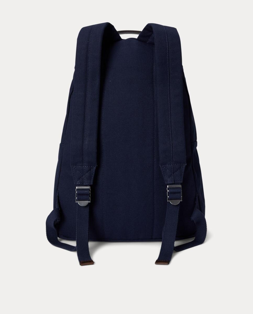 Mochila com Polo Bear e em Lona Fina Azul-marinho-4