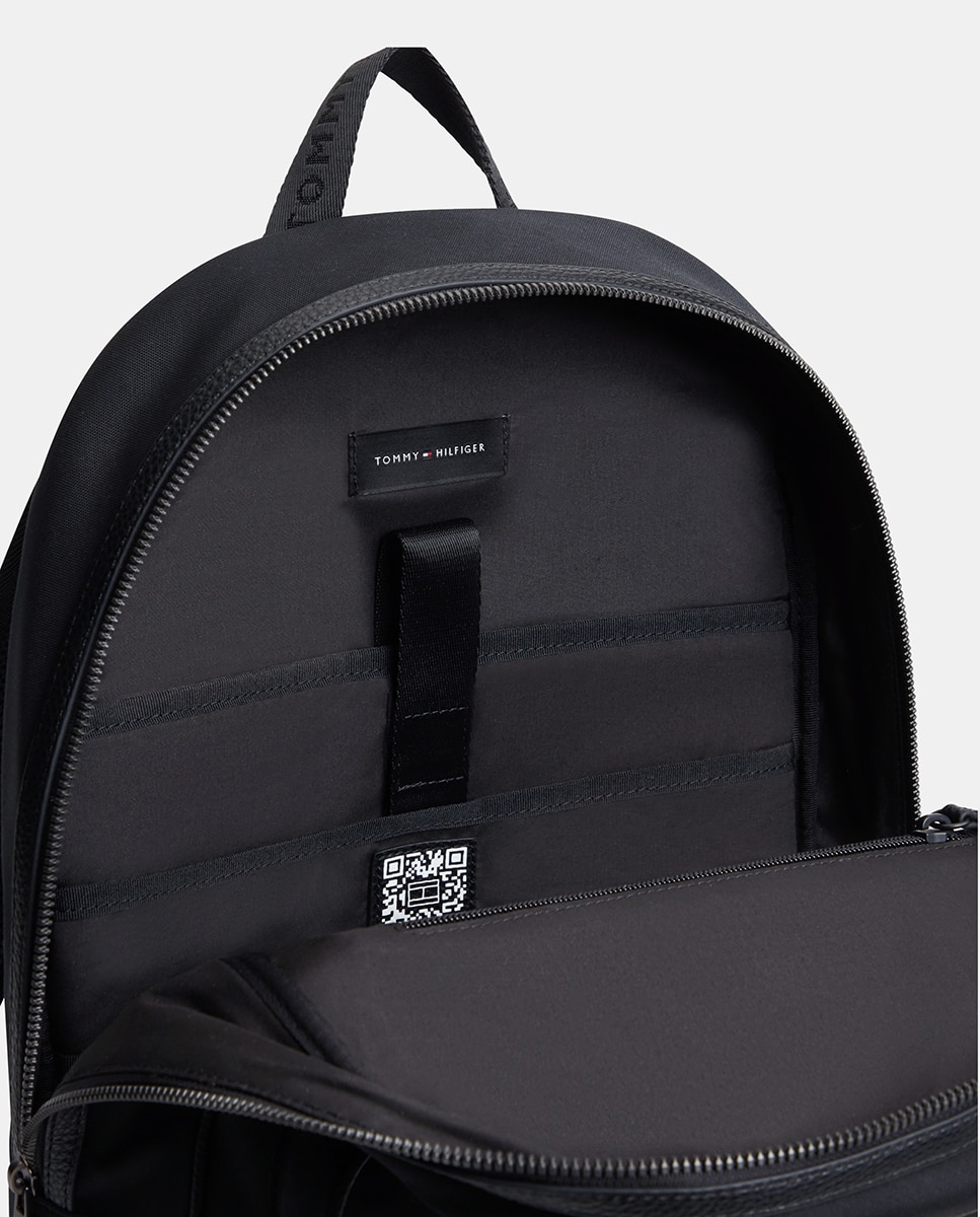 Mochila de poliéster reciclado de hombre. - Tommy Hilfiger - Negro Negro-6