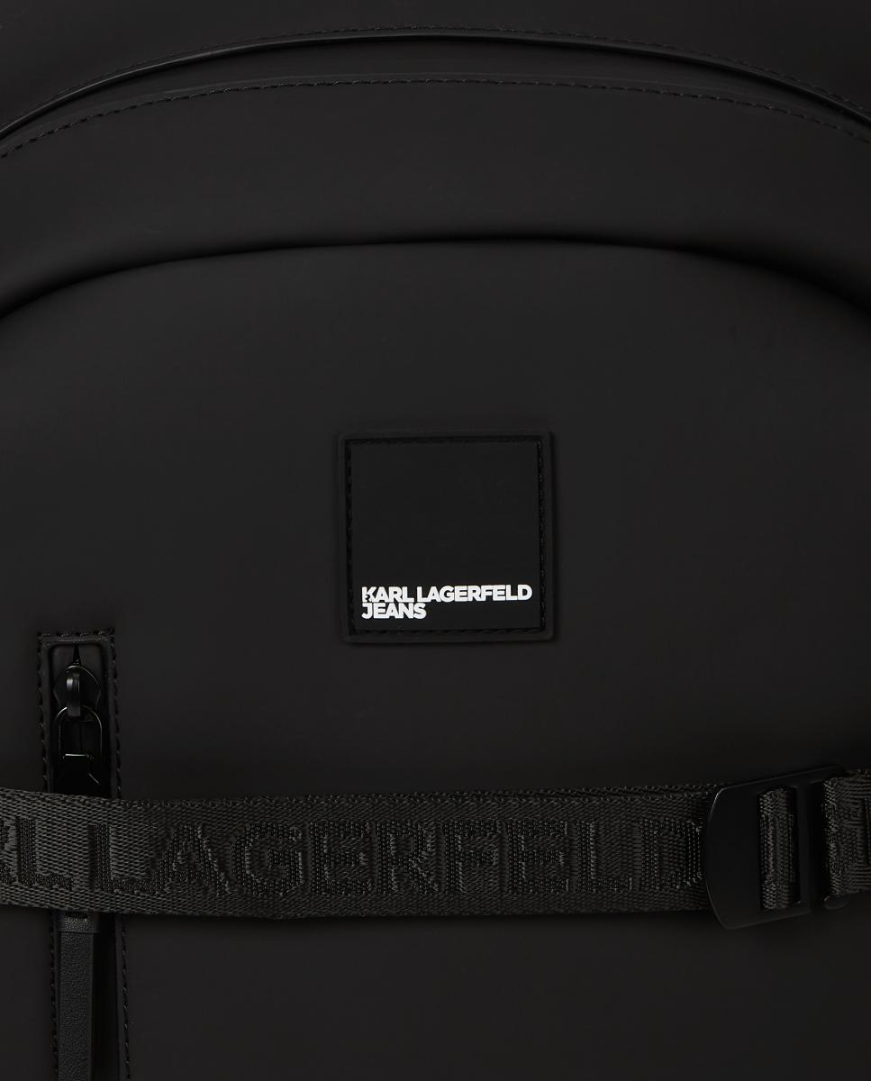 Mochila de PU Resistente Preto-4