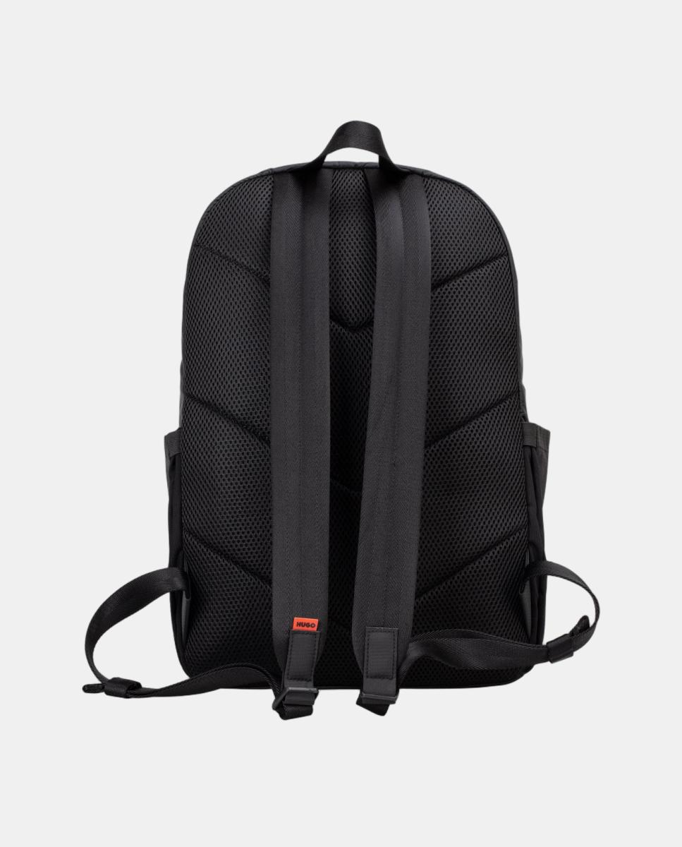 Mochila em Tecido Técnico com Bolso à Frente Preto-2