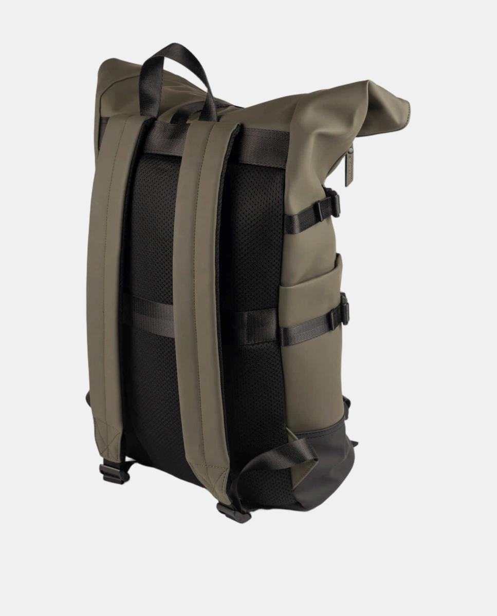 Imagen 2 de Mochila Hush Roll Backpack, moderna y negra, para hombre. - Munich - Kaki Kaki