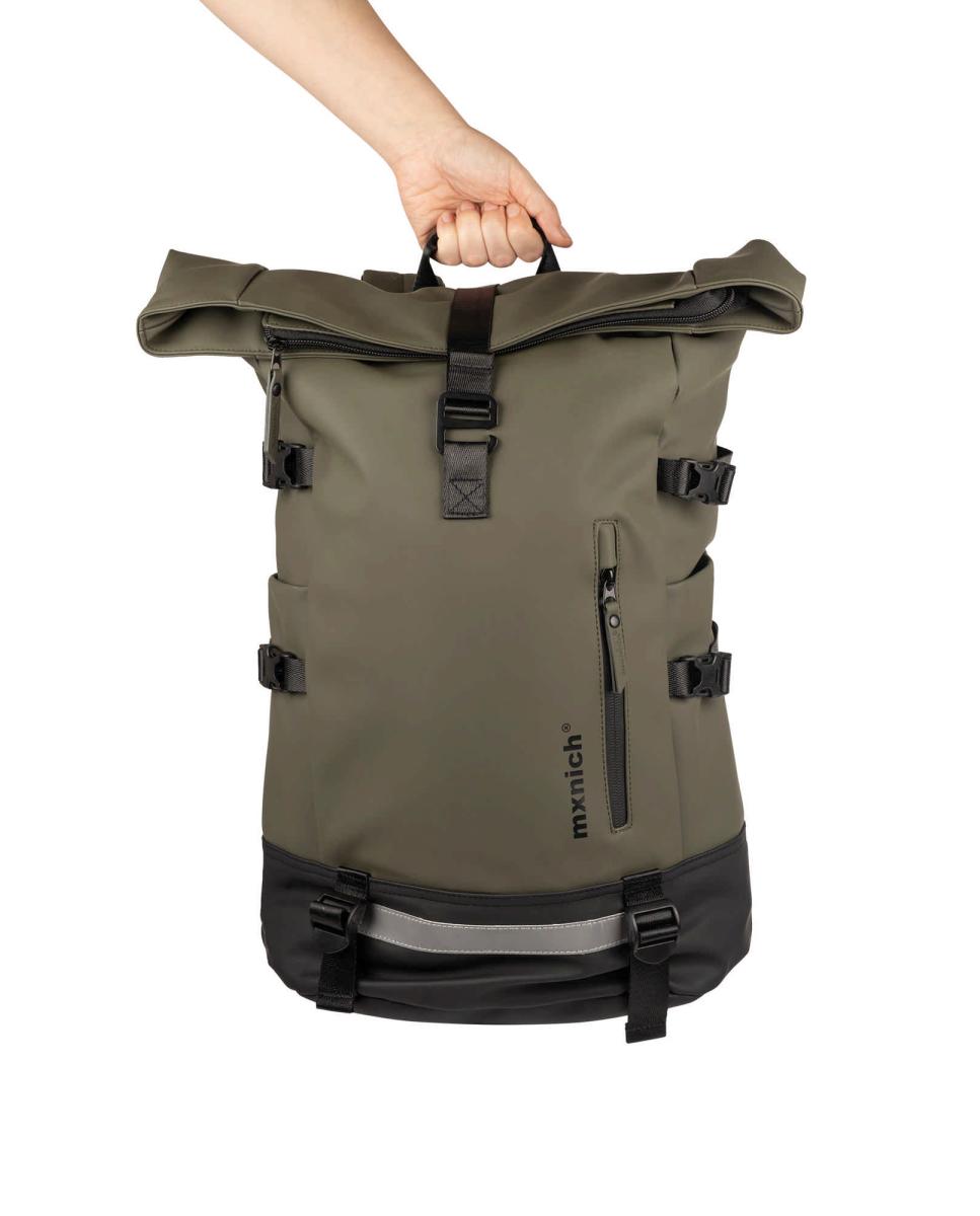 Imagen 5 de Mochila Hush Roll Backpack, moderna y negra, para hombre. - Munich - Kaki Kaki