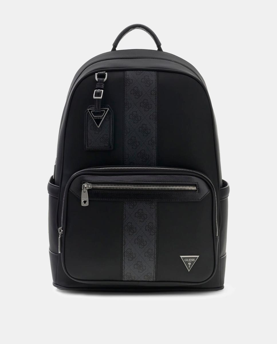 Mochila de hombre con compartimentos funcionales y cierre de cremallera - Guess - Negro Negro-1