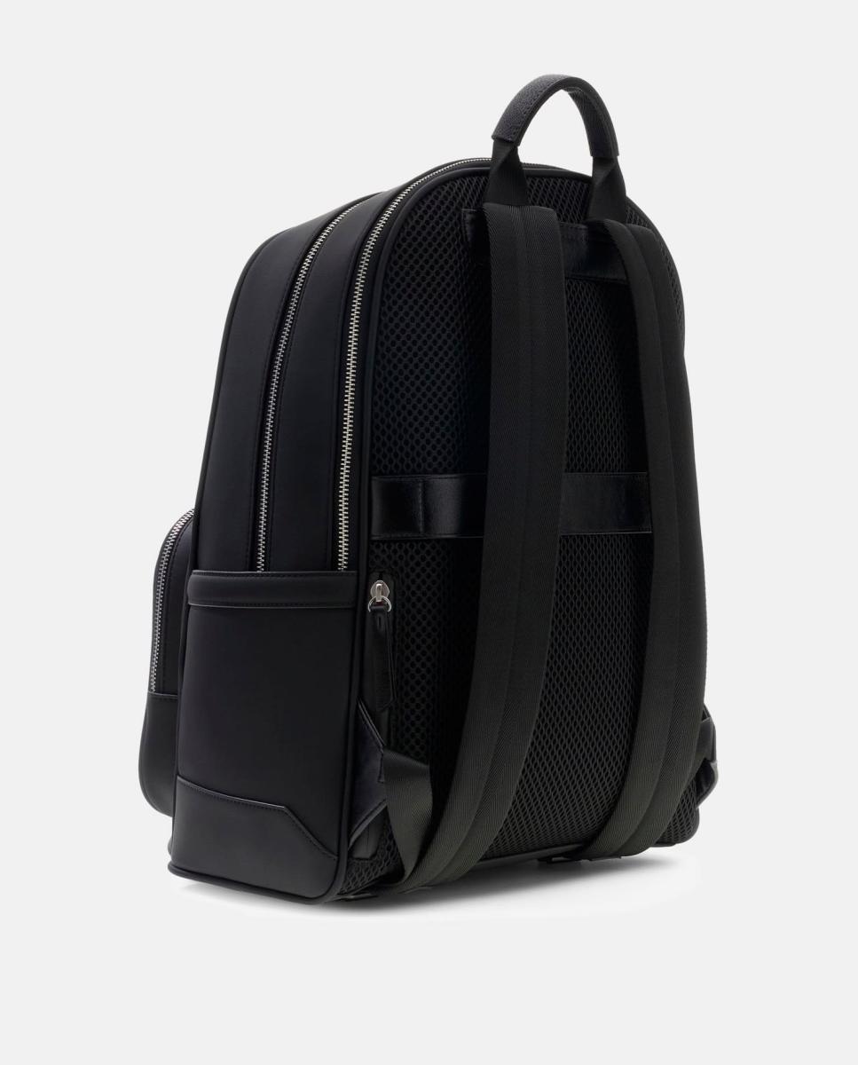 Mochila de hombre con compartimentos funcionales y cierre de cremallera - Guess - Negro Negro-2