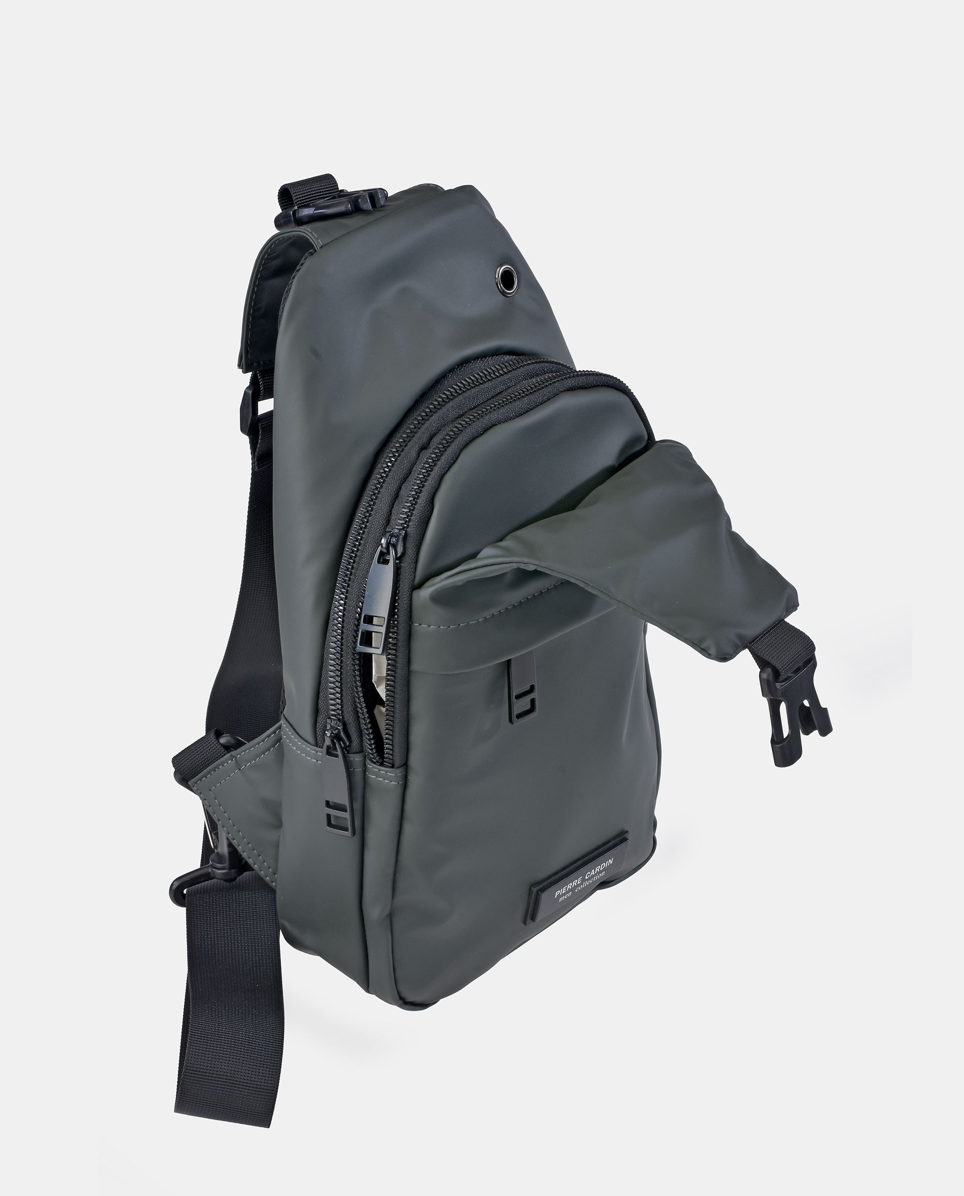 Mochila en PU de hombre - Pierre Cardin - Gris Gris-4