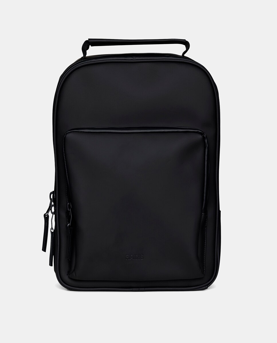 Mochila impermeable con bolsillo frontal Book Dapypack de Rains - Negro Negro-1