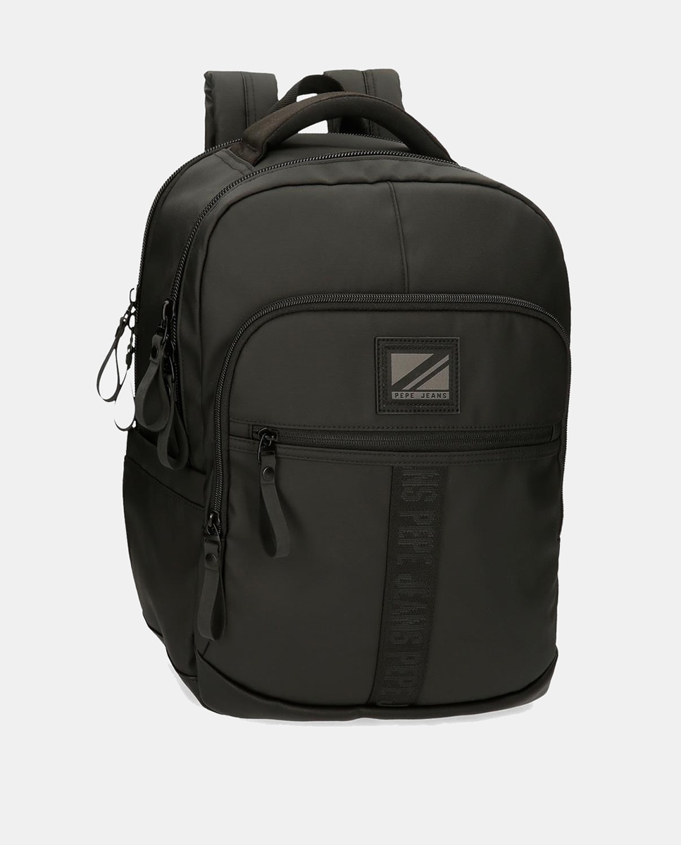 Mochila Porta-Computador de 2 Compartimentos Pjl Hoxton - Preto Preto-1