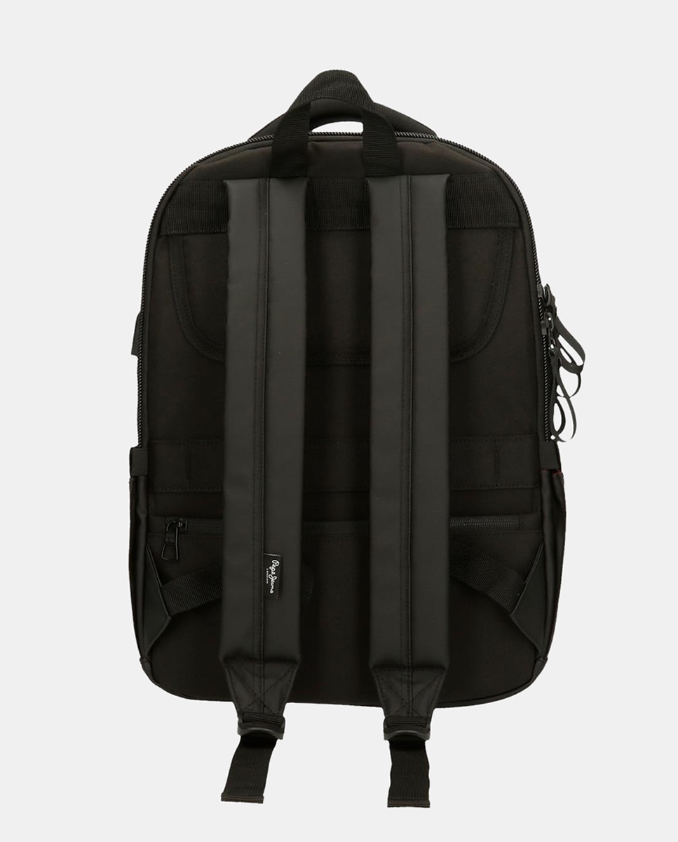 Mochila Porta-Computador de 2 Compartimentos Pjl Hoxton - Preto Preto-2