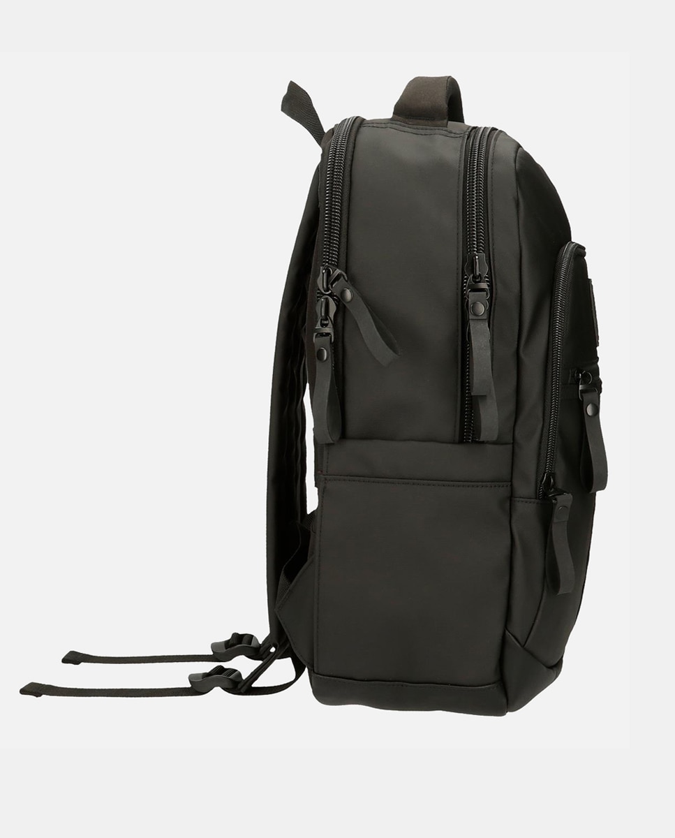 Mochila Porta-Computador de 2 Compartimentos Pjl Hoxton - Preto Preto-4