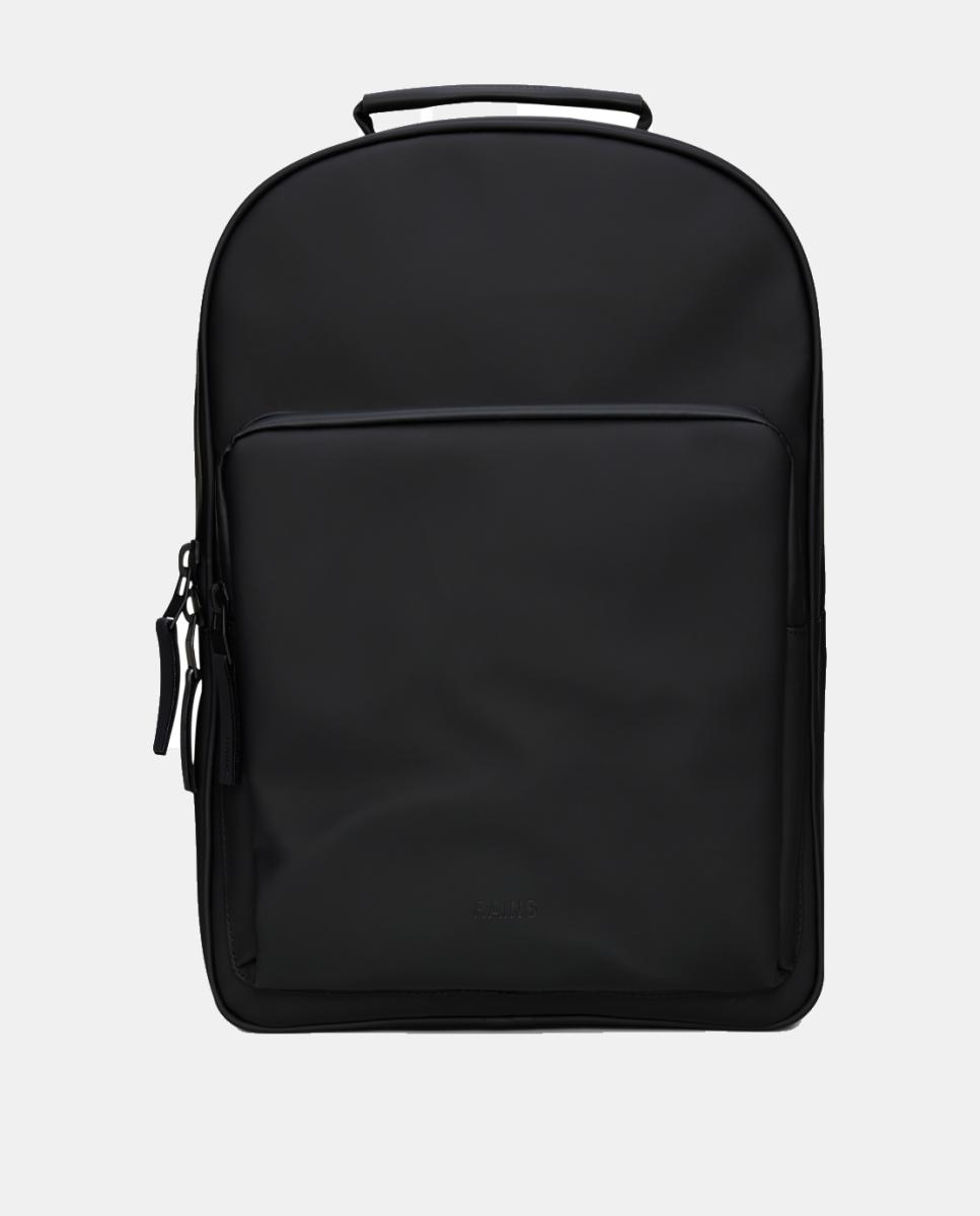 Mochila impermeable con bolsillo frontal Book Dapypack Large de hombre - Rains - Negro Negro-1