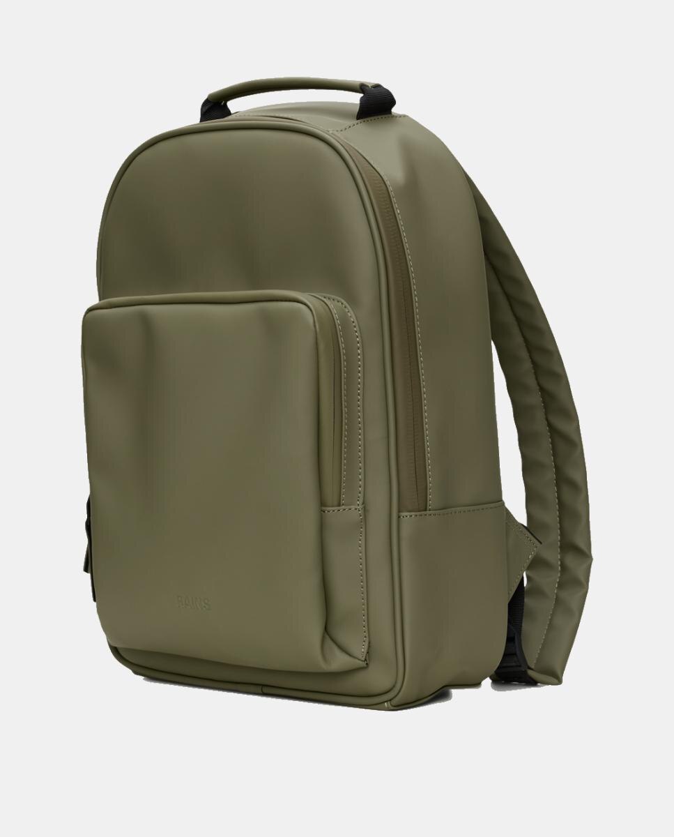 Mochila impermeable con bolsillo frontal Book Dapypack de Rains - Verde militar Verde militar-2