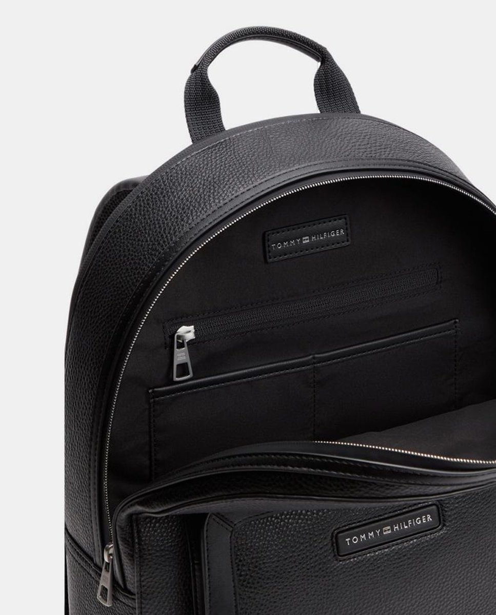 Mochila em Ecopele com Logótipo à Frente Preto-3