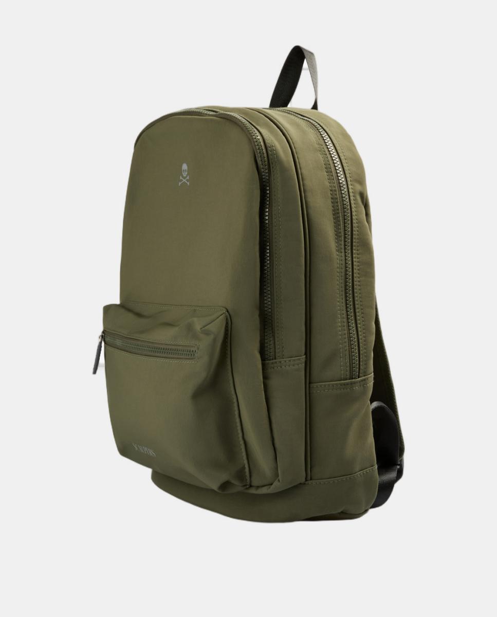 Mochila Básica com Caveira Verde-militar-3