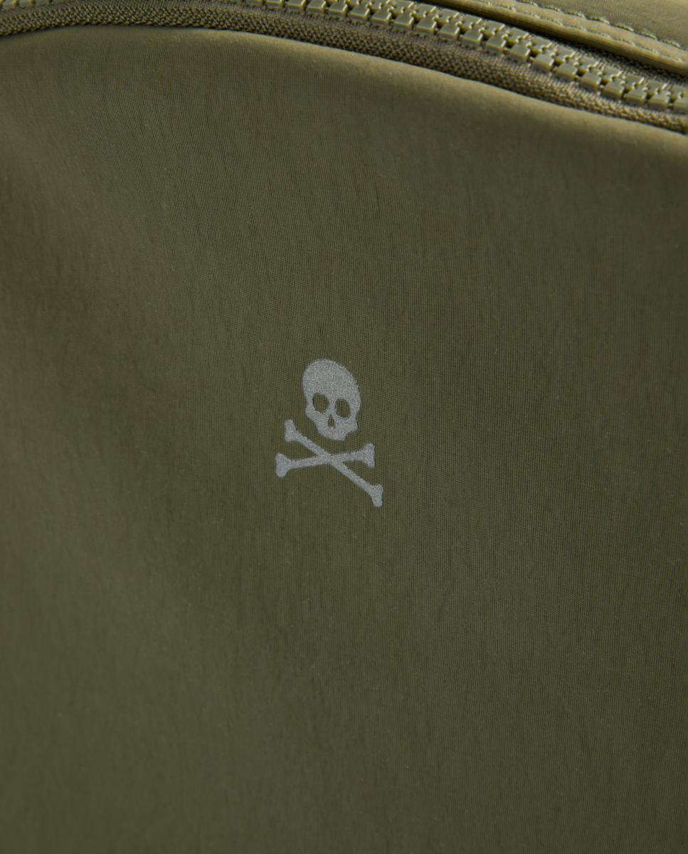 Mochila Básica com Caveira Verde-militar-7
