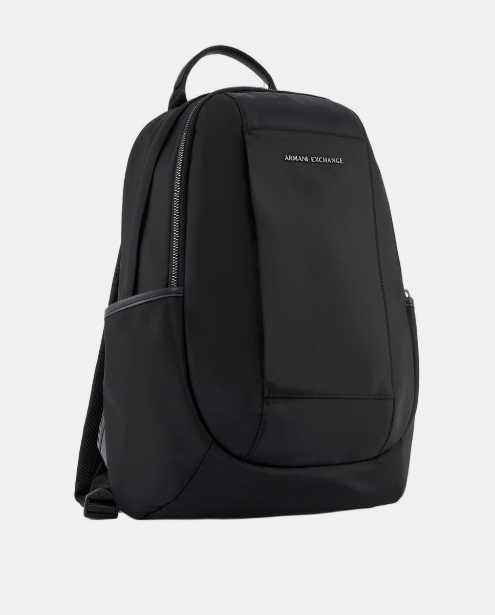 Mochila com Bolso Grande, Alças Ajustáveis e Logótipo à Frente Preto-2