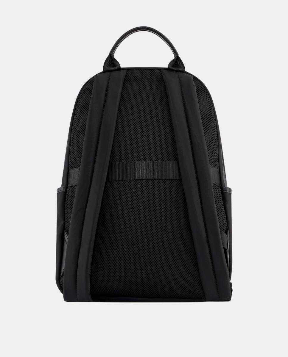 Mochila com Bolso Grande, Alças Ajustáveis e Logótipo à Frente Preto-3