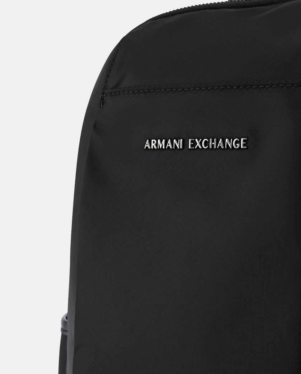 Mochila com Bolso Grande, Alças Ajustáveis e Logótipo à Frente Preto-4