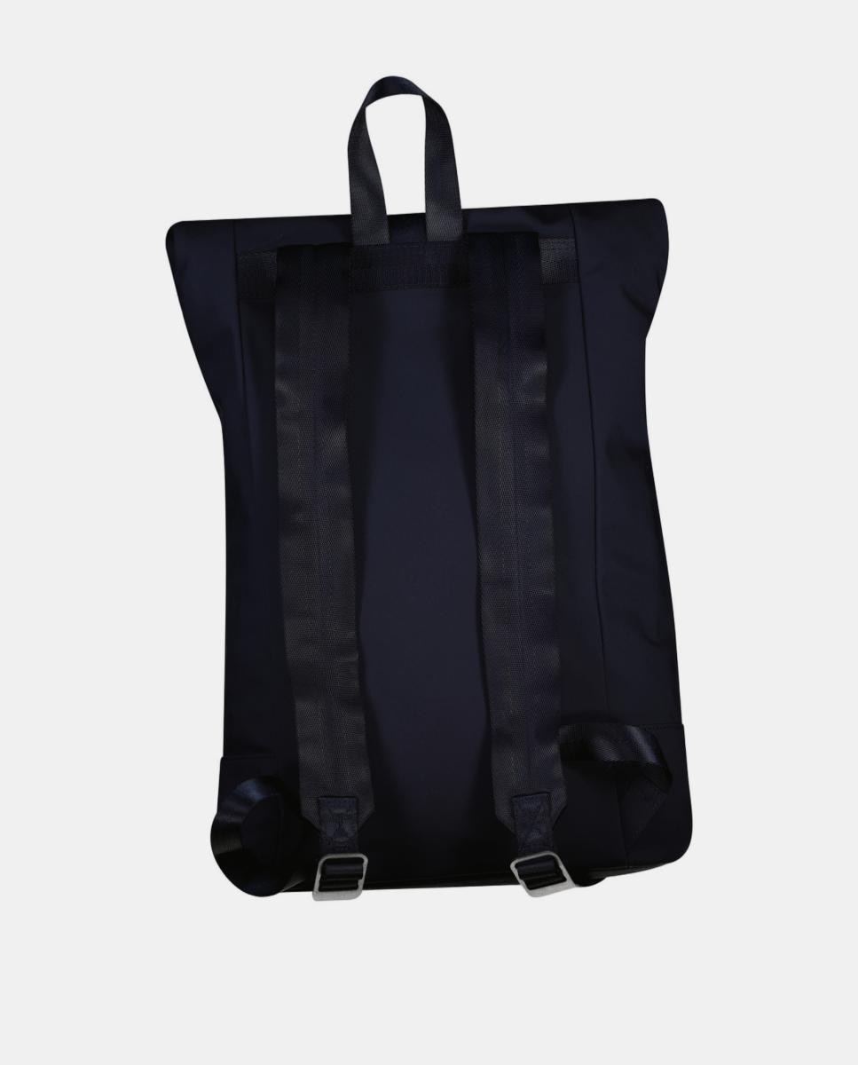 Mochila com Aba em Tecido Técnico Azul-marinho-2