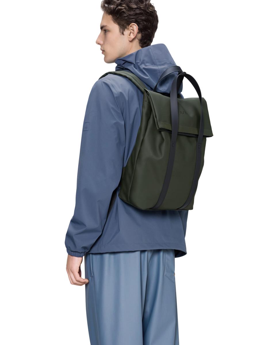 Mochila 2 Way Tote Impermeável Versátil Verde-escuro-4