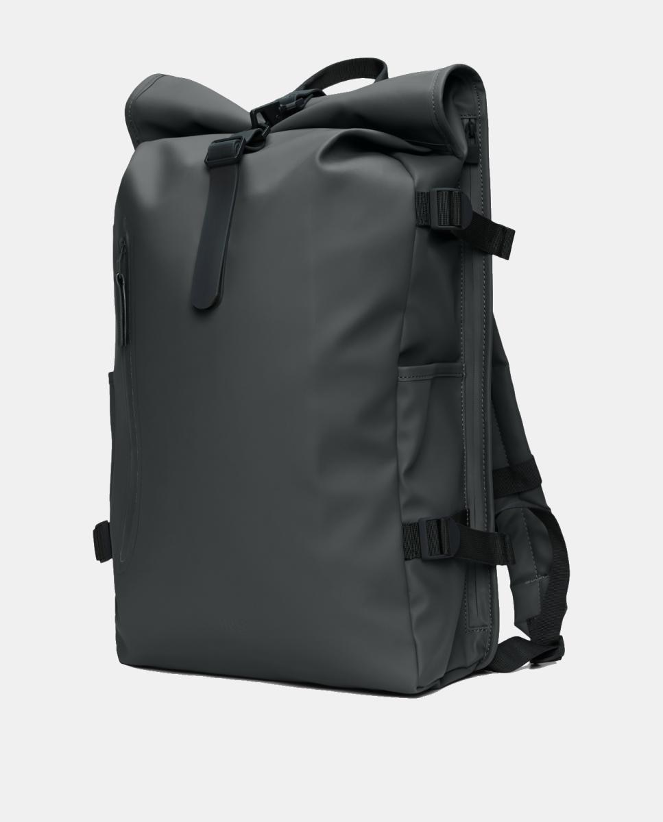 Mochila Rolltop Grande Impermeável Cinzento-escuro-2