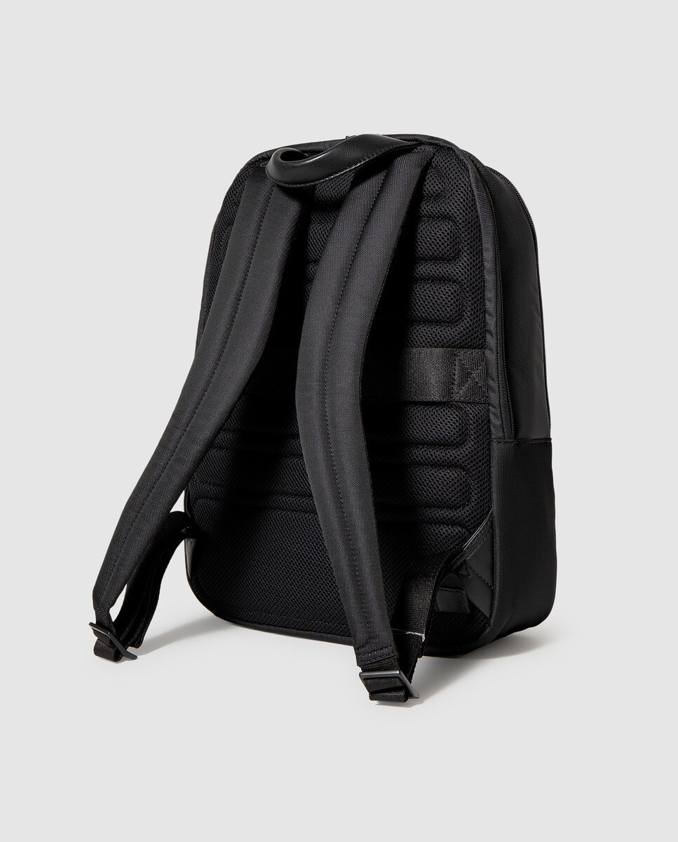 Mochila de homem Piquadro preta com fecho de correr Preto-2