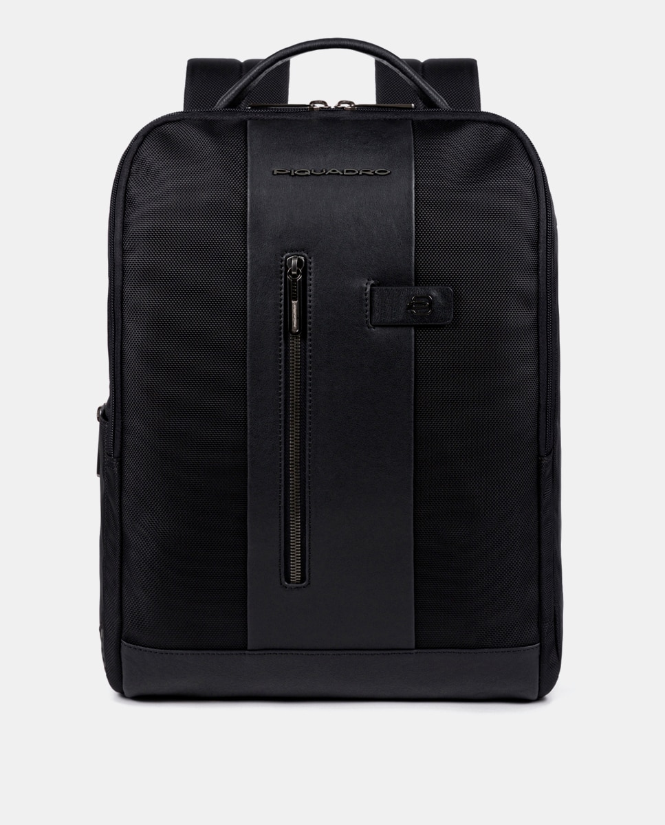 Mochila preta com fecho de correr e espaço para portátil Preto-1